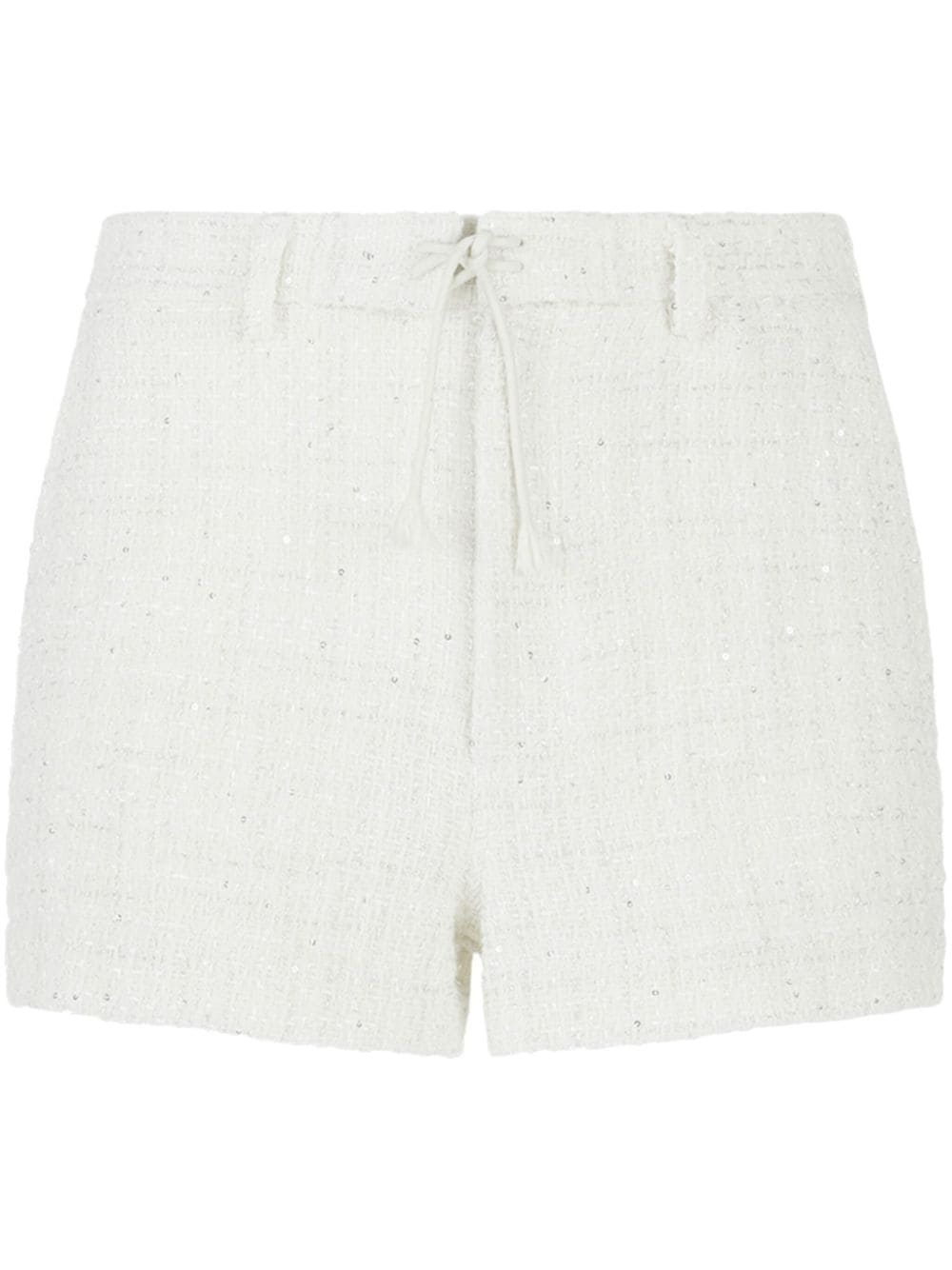 sequin-embellished tweed shorts - 1