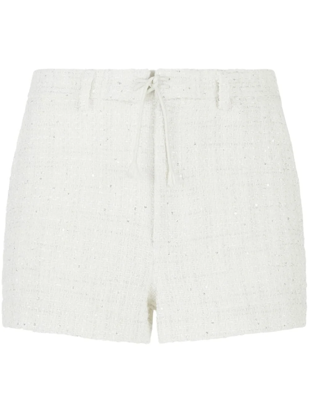 sequin-embellished tweed shorts - 1