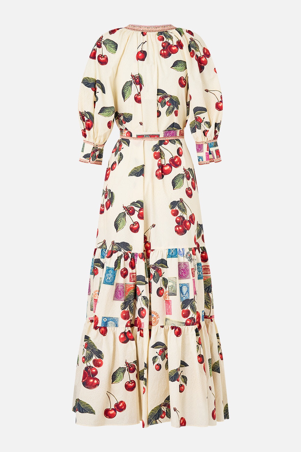 TIERED SHIRT DRESS WITH SHORT SLEEVE - 7