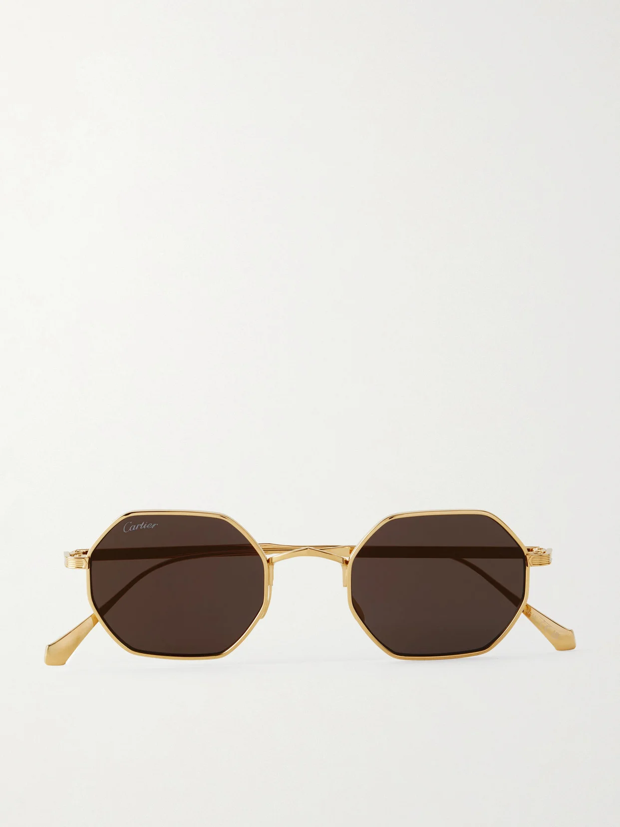 Octagon-frame Gold-tone Sunglasses - 1