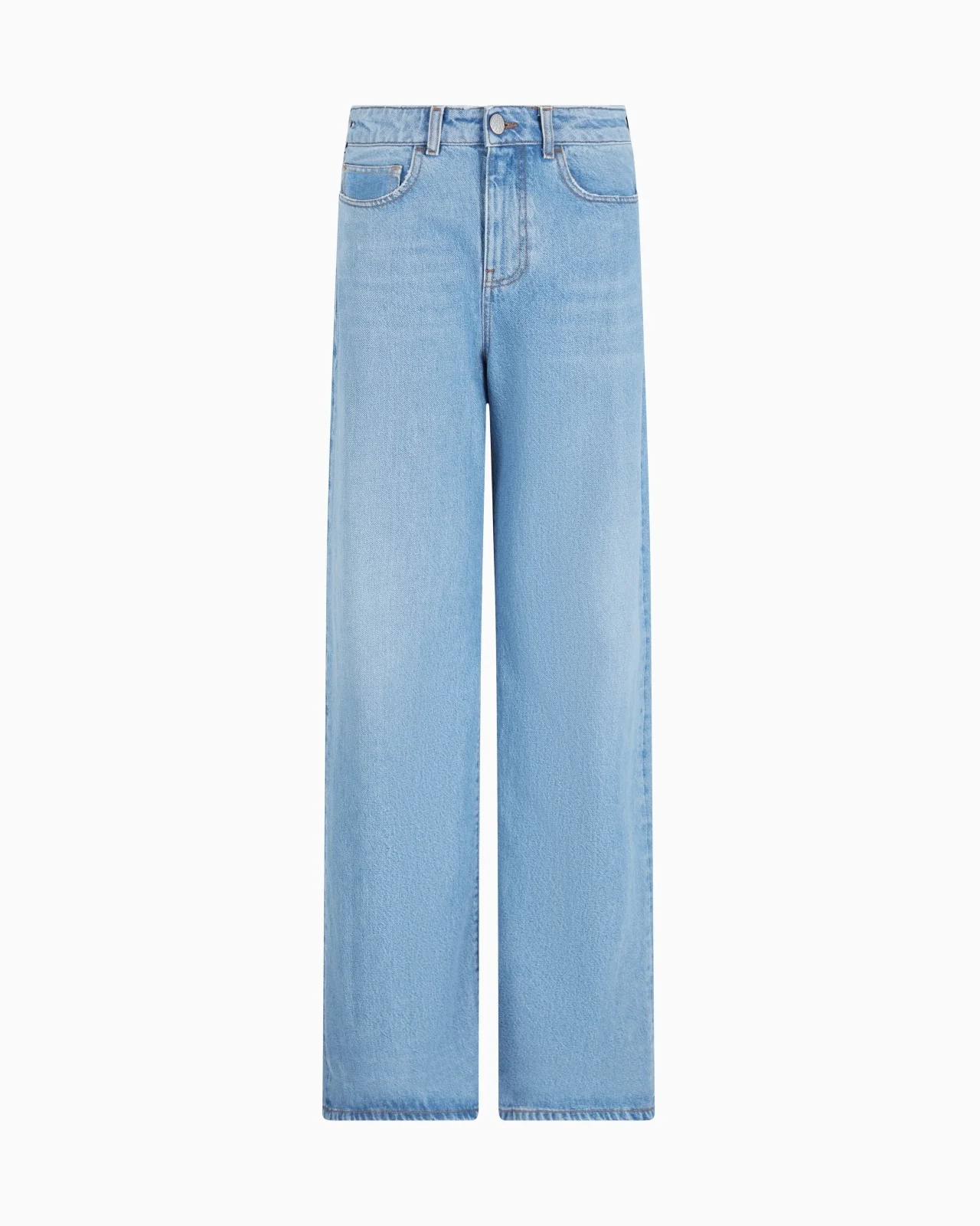 J8B WIDE-LEG, WORN-EFFECT DENIM JEANS - 1