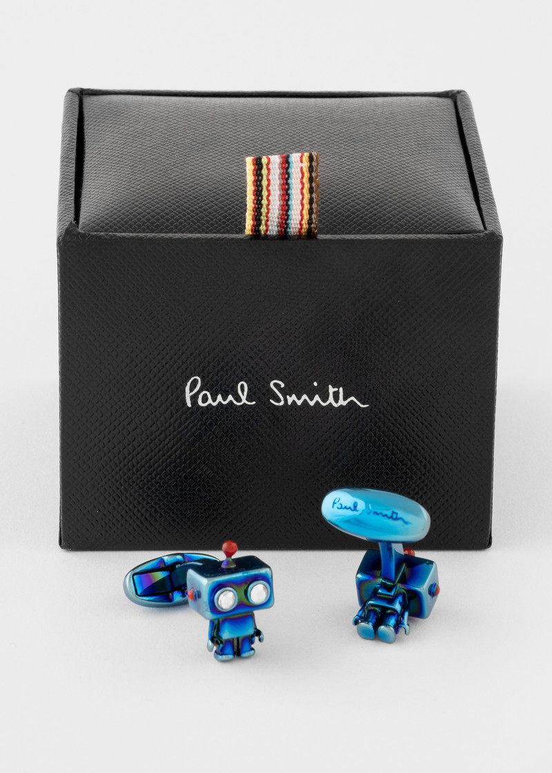 Blue 'Robot' Cufflinks 2
