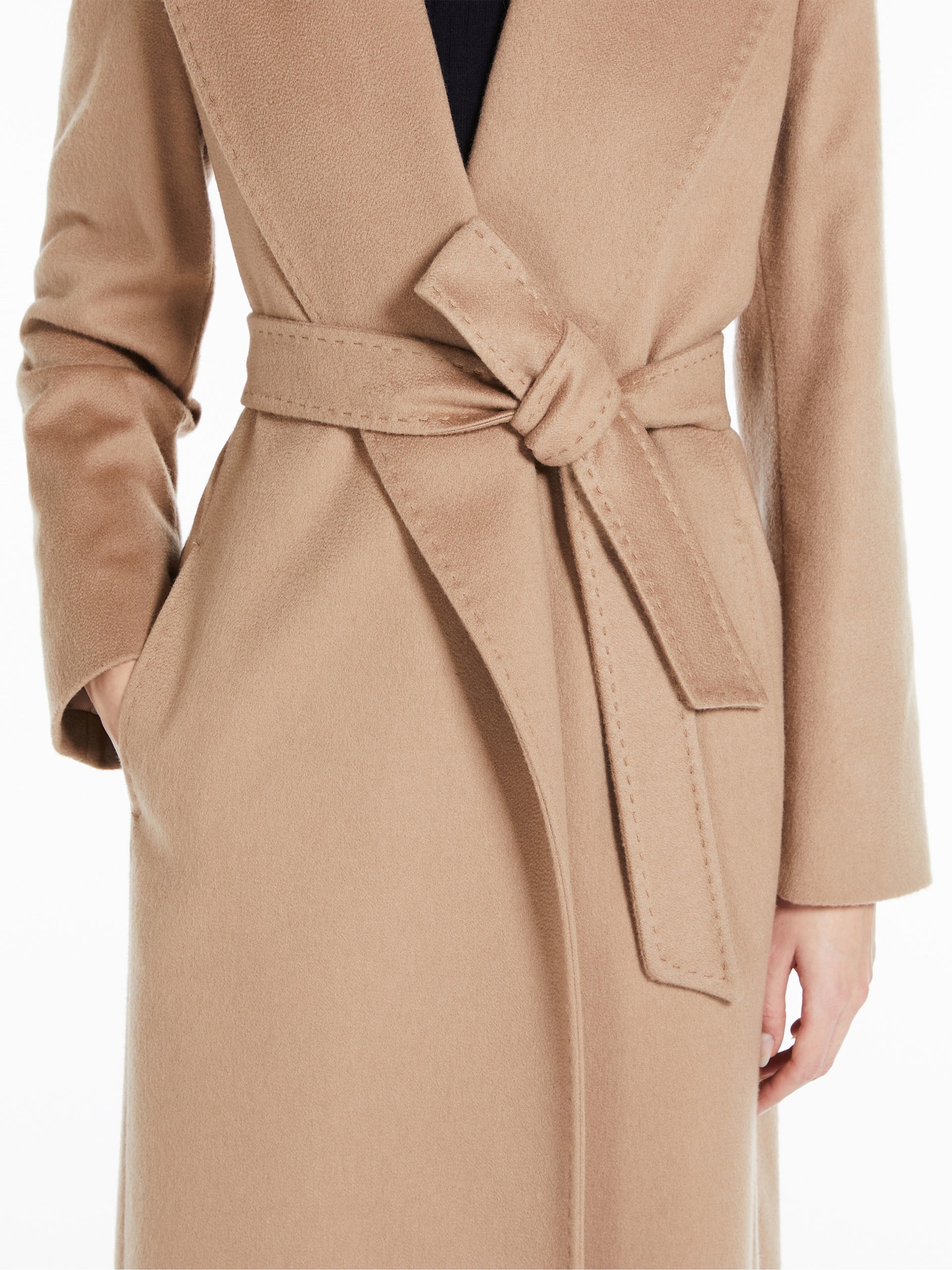 CIRCOLO Cashmere robe coat - 6