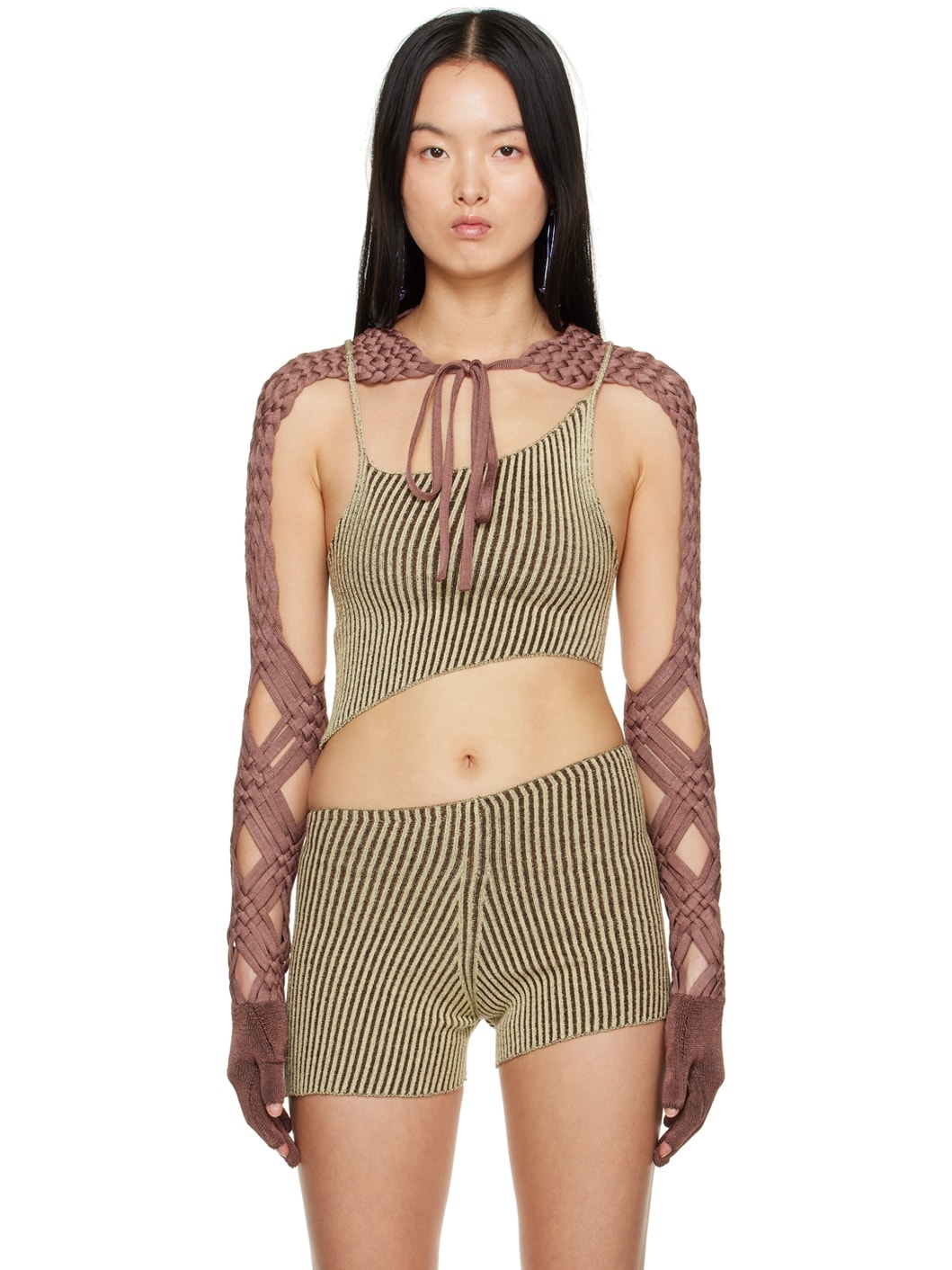 SSENSE Exclusive Yellow & Brown Tank Top - 1