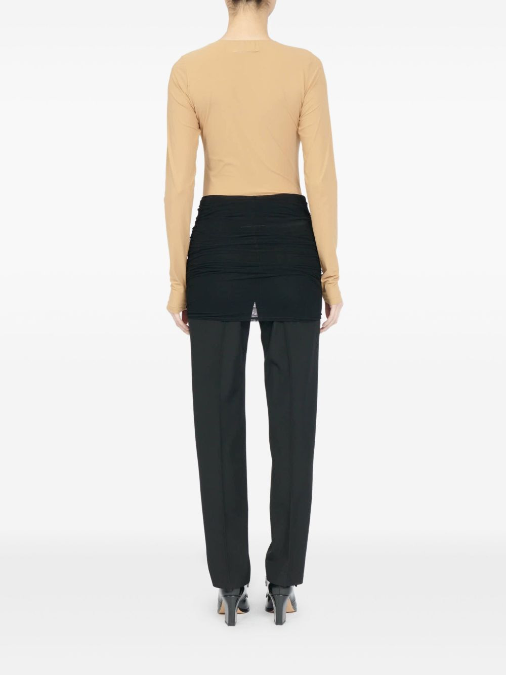draped-layer trousers - 4