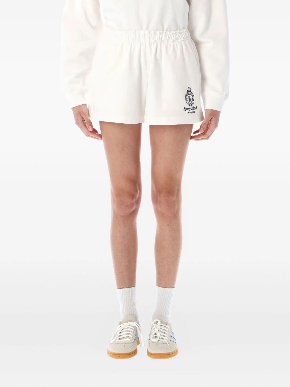 logo-print shorts - 1