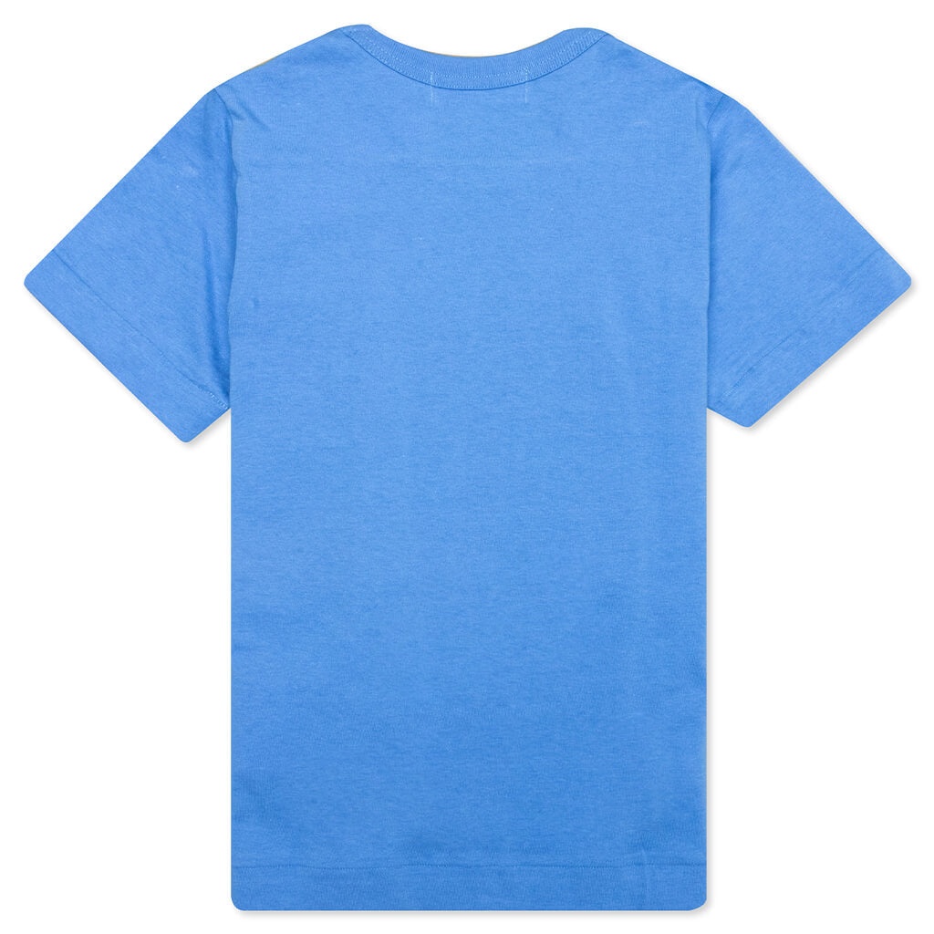 WOMEN'S SMALL HEART T-SHIRT - BLUE - 2
