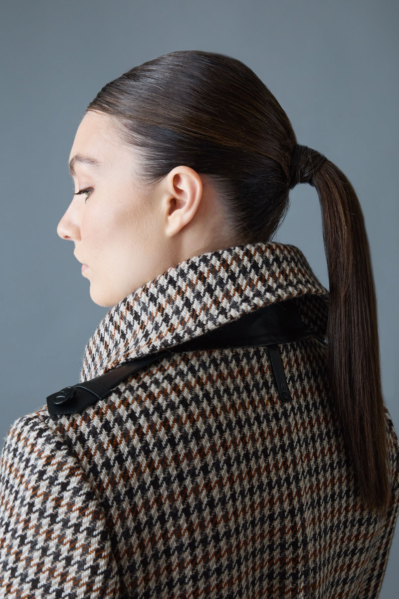 ELODIE-HT Houndstooth Wool Maxi Coat 5