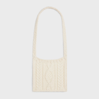 CELINE bag in triomphe aran mohair wool outlook