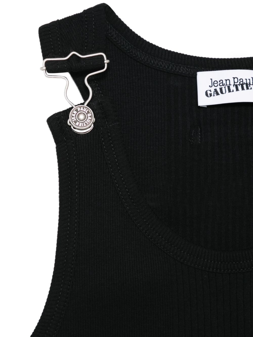 ribbed-knit embellished vest - 3