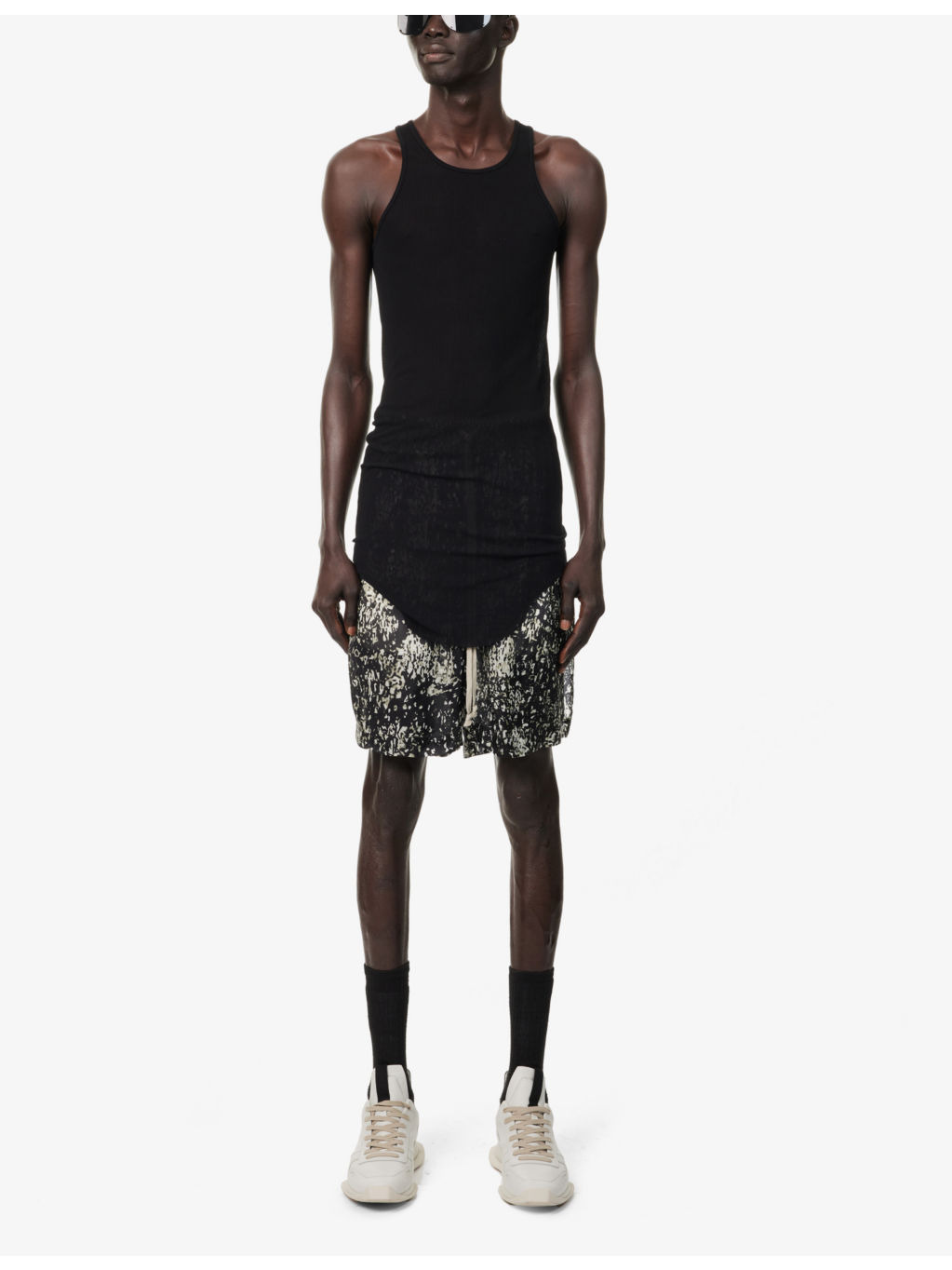 Ribbed Slim-Fit Woven-Blend Top - 2