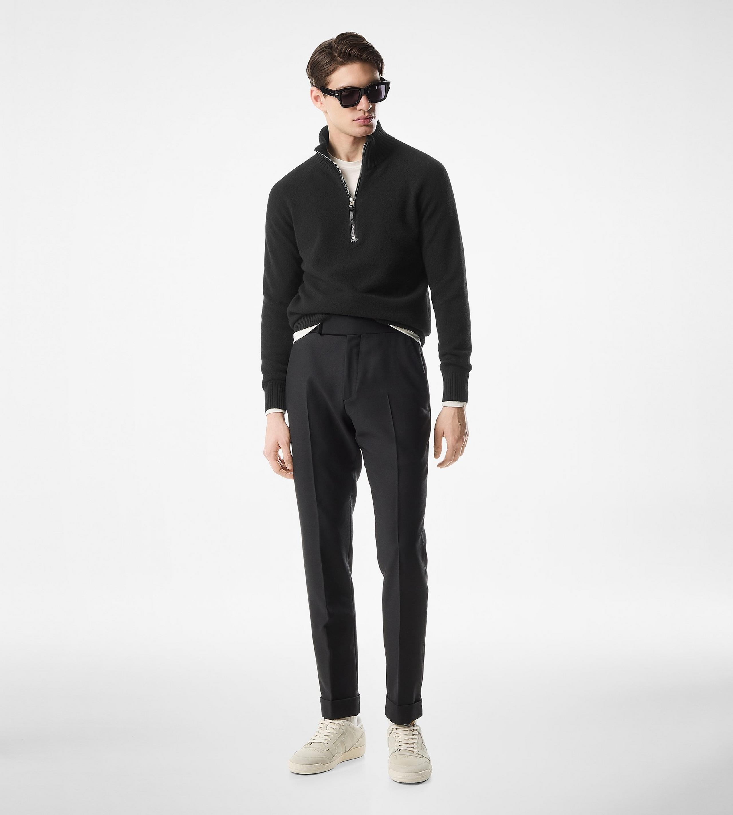 CASHMERE LAMBSWOOL HALF ZIP - 2