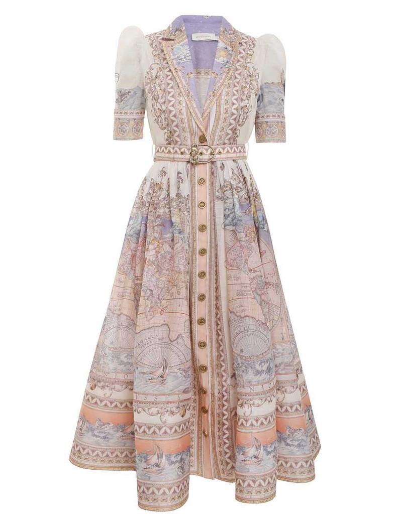 높은 측 MIDI SHIRT DRESS 1