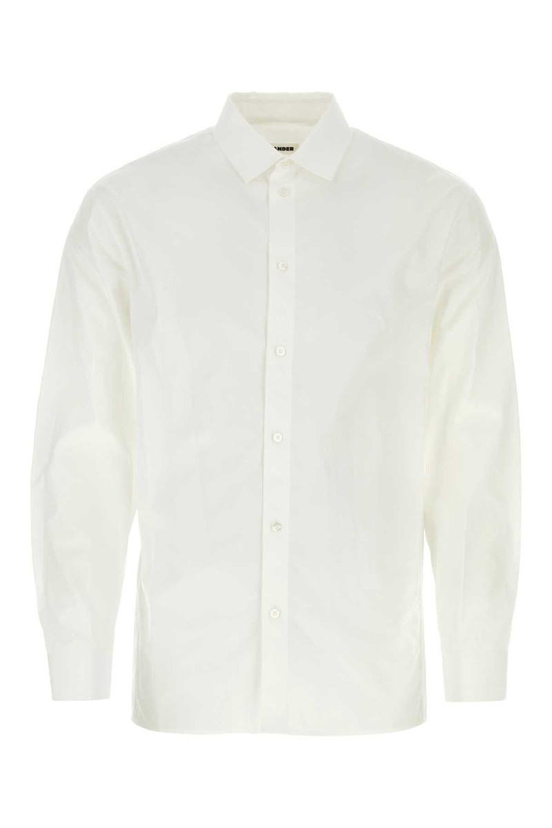 Jil Sander Men White Poplin Shirt - 1