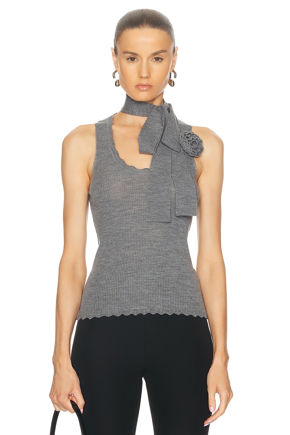 Rib Knit Tank Top - 1