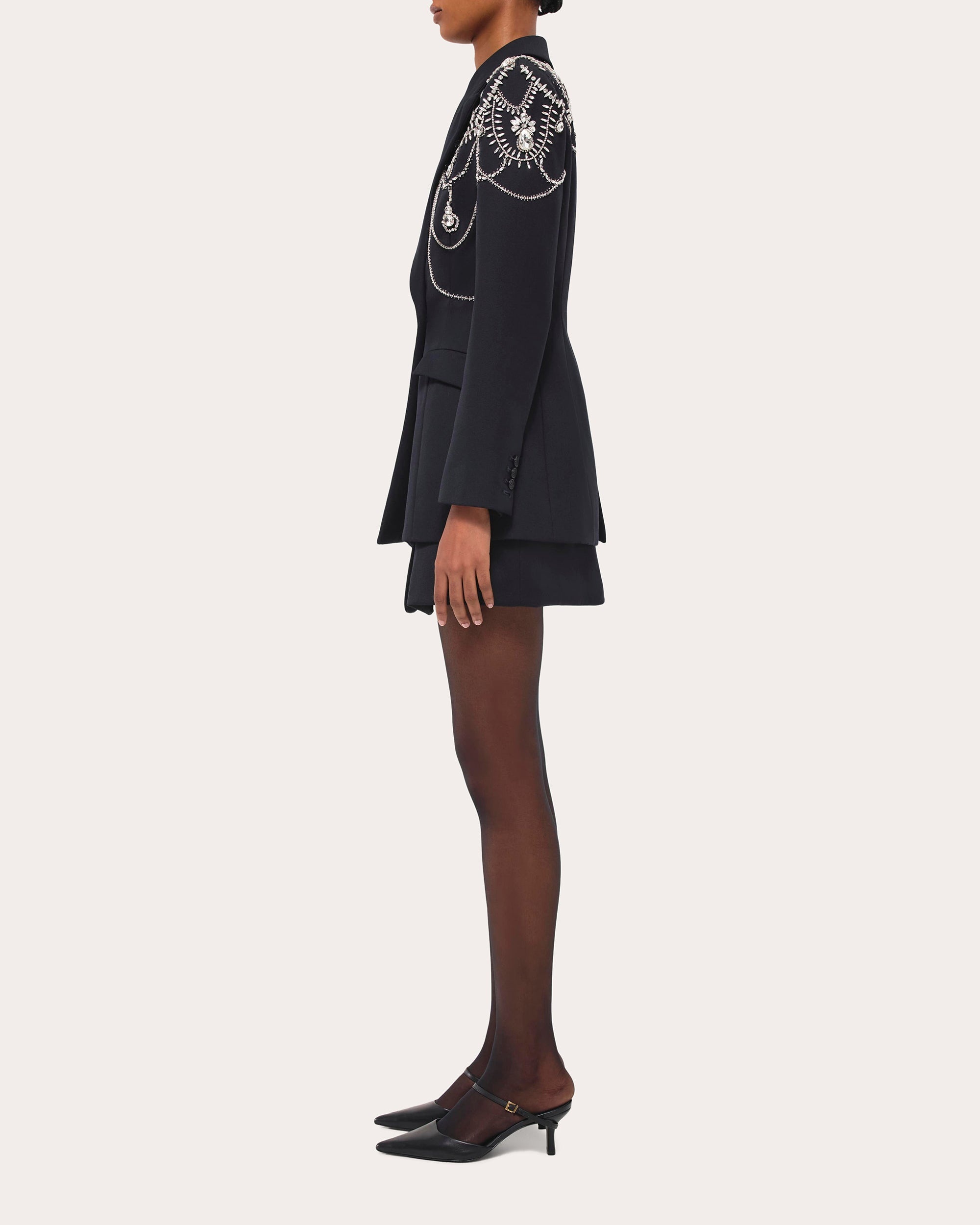Getty Crystal-Embellished Double-Breasted Blazer - 3