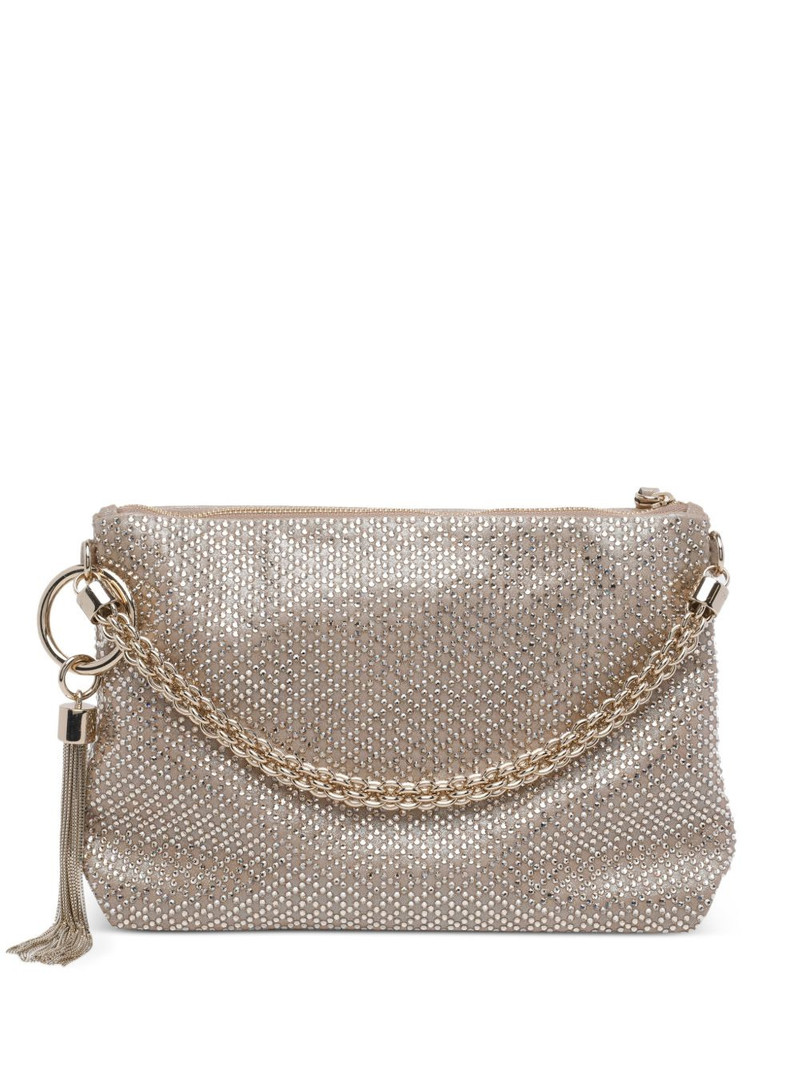 Callie chain crystal-embellishment clutch 1