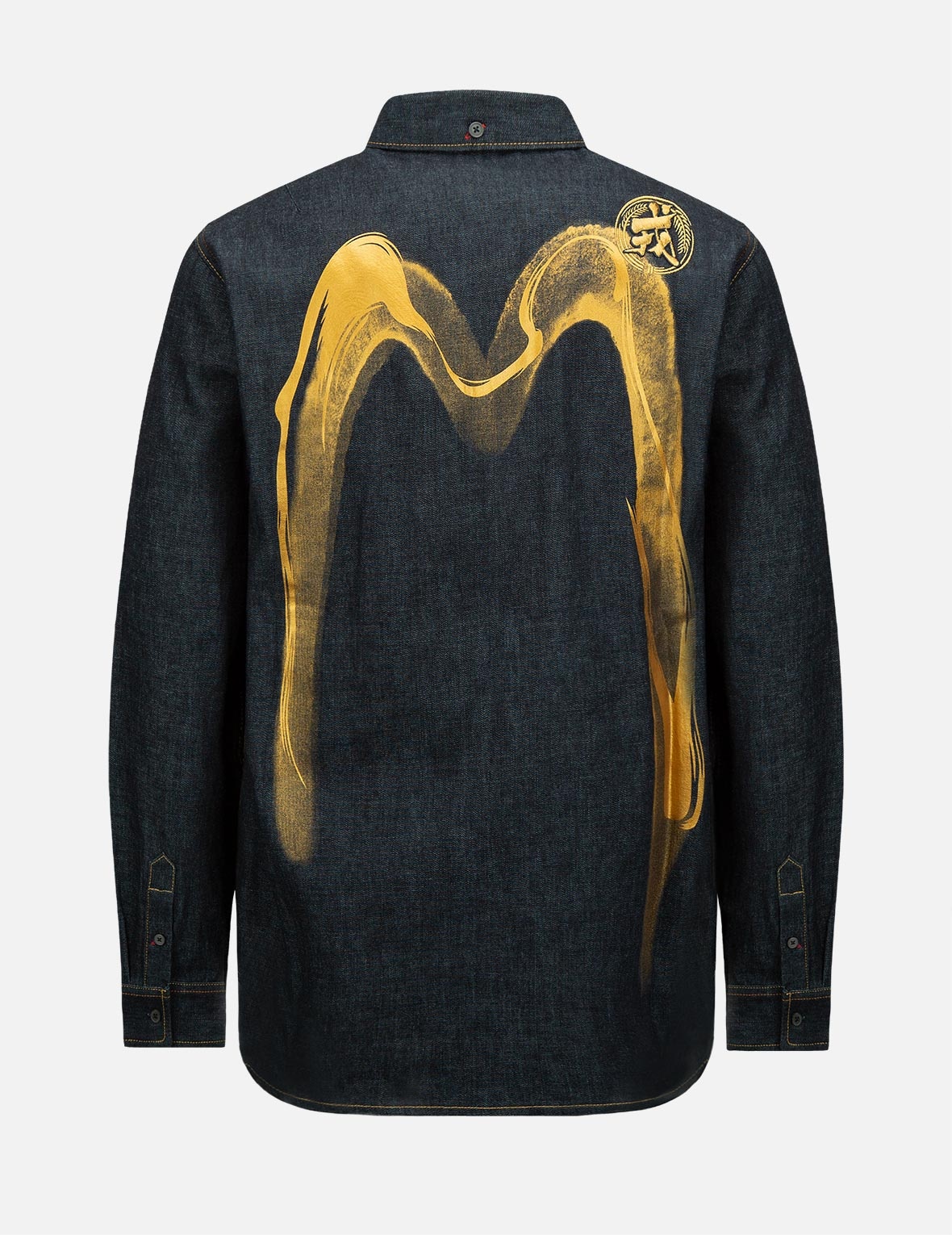 Calligraphy Daicock Foil-print Denim Shirt - 2