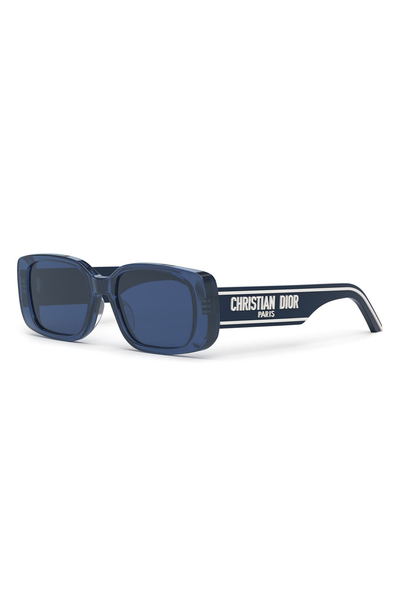 Wildior S2U 53mm Rectangular Sunglasses in Shiny Blue /Blue at Nordstrom - 2