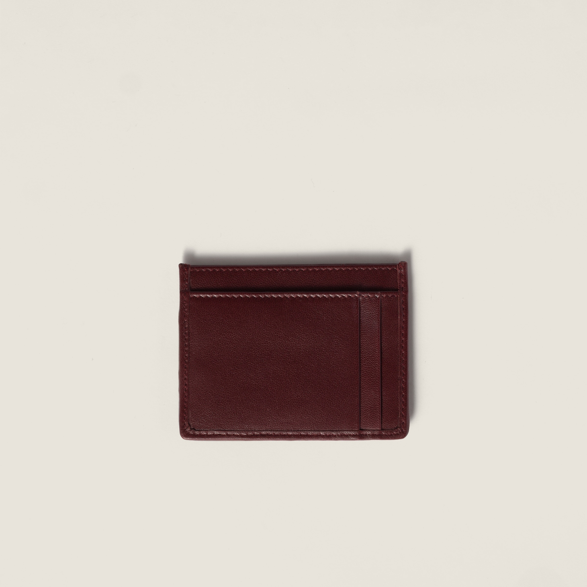 Matelassé nappa leather card holder - 2