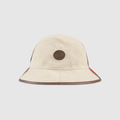 GUCCI Canvas fedora with Web outlook