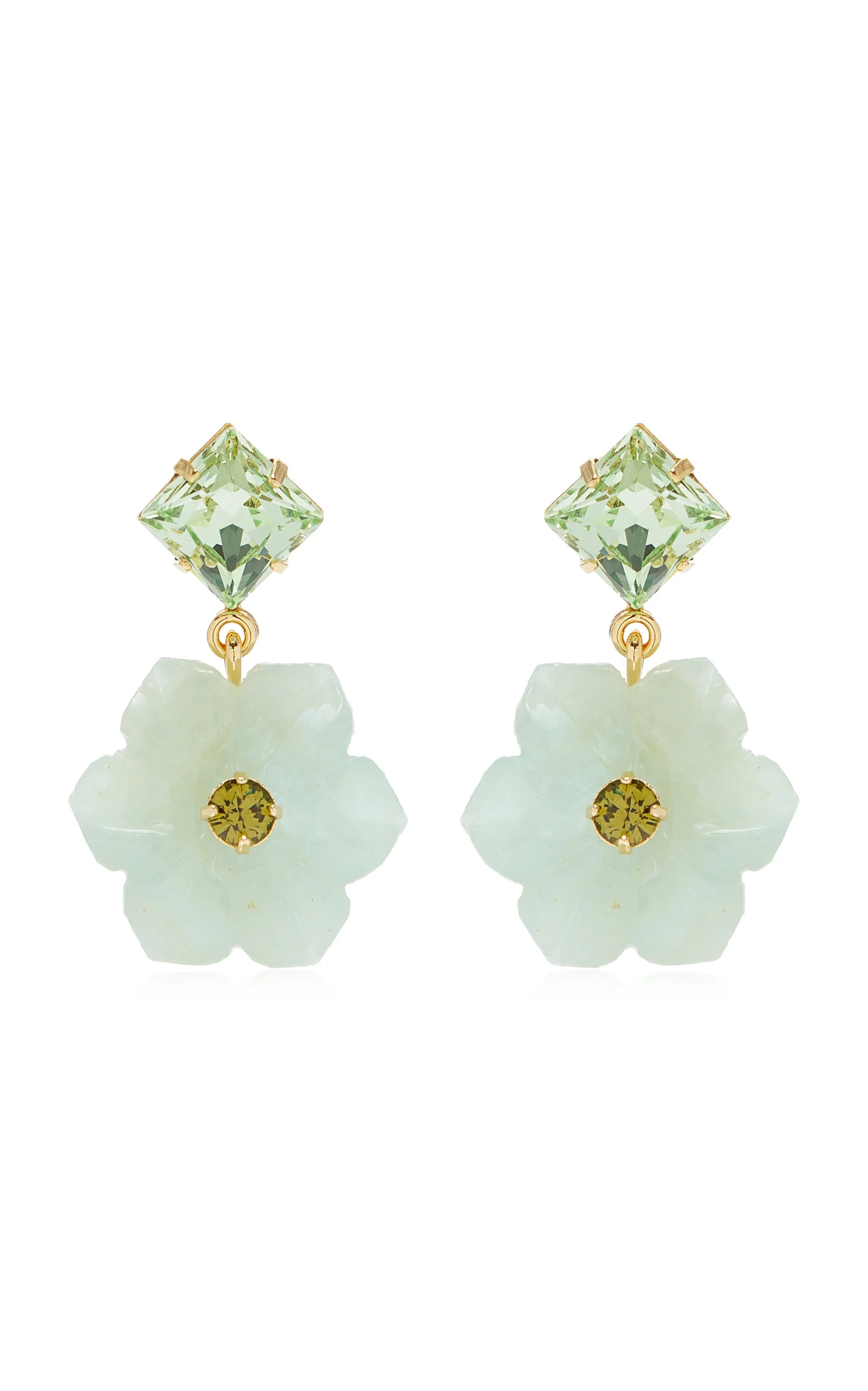 Midori 18K Gold-Plated Crystal Earrings - 1