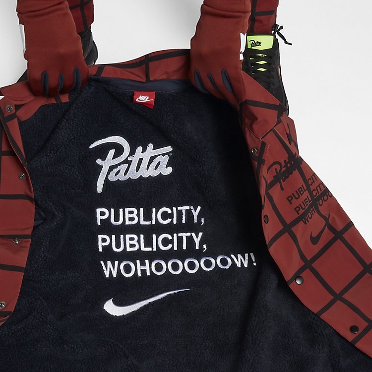 Nike x Patta Coach Jacket 'Mars Stone Black' AH6488-689 - 4
