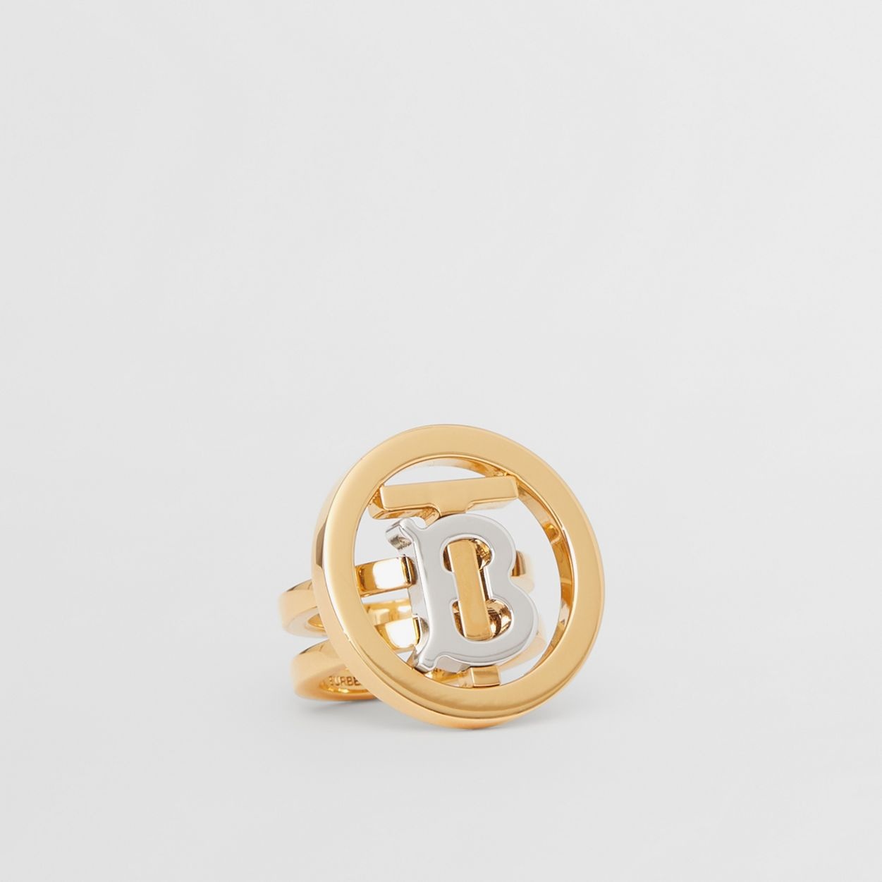 Gold and Palladium-plated Monogram Motif Ring - 3