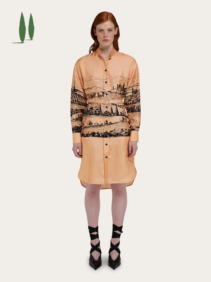 FERRAGAMO Back to Earth - Printed shirt dress outlook