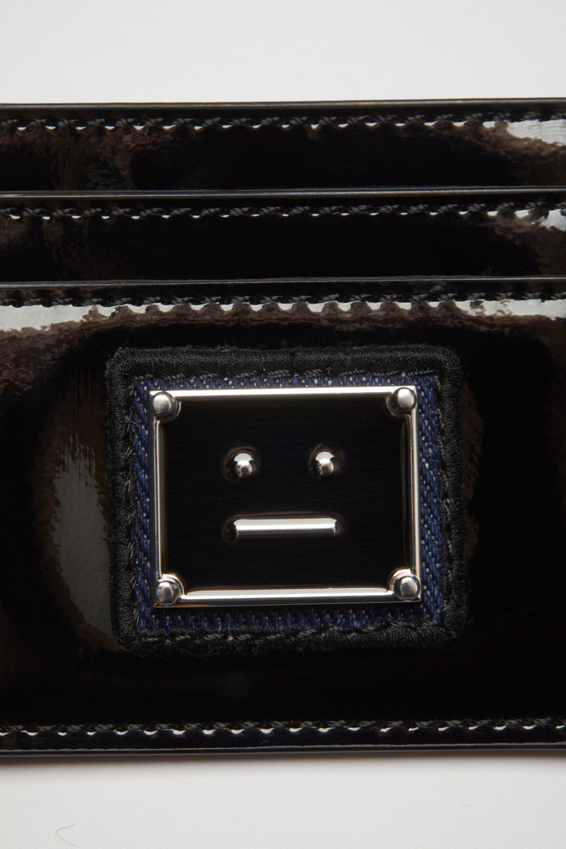 Face logo card holder - Black/black 5