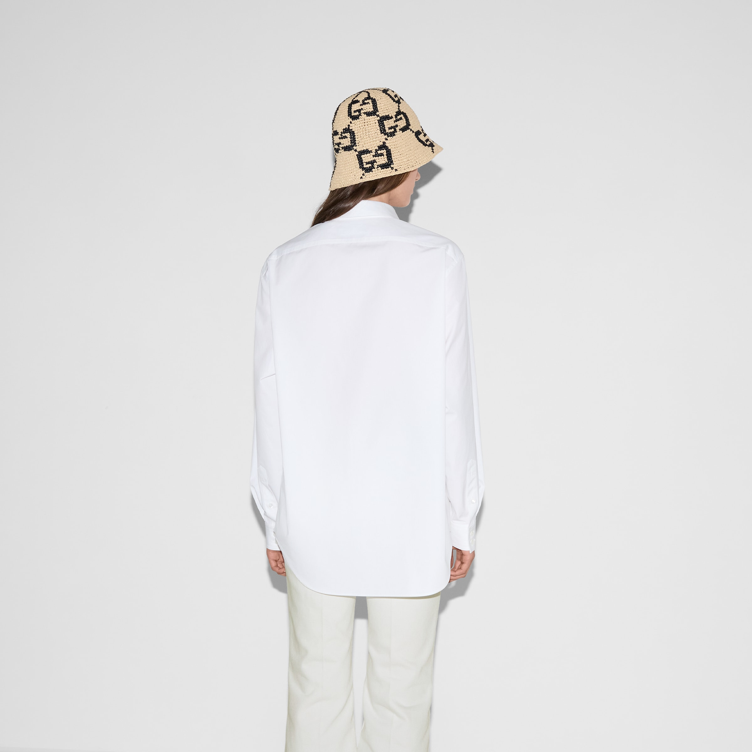 Embossed cotton poplin shirt - 4