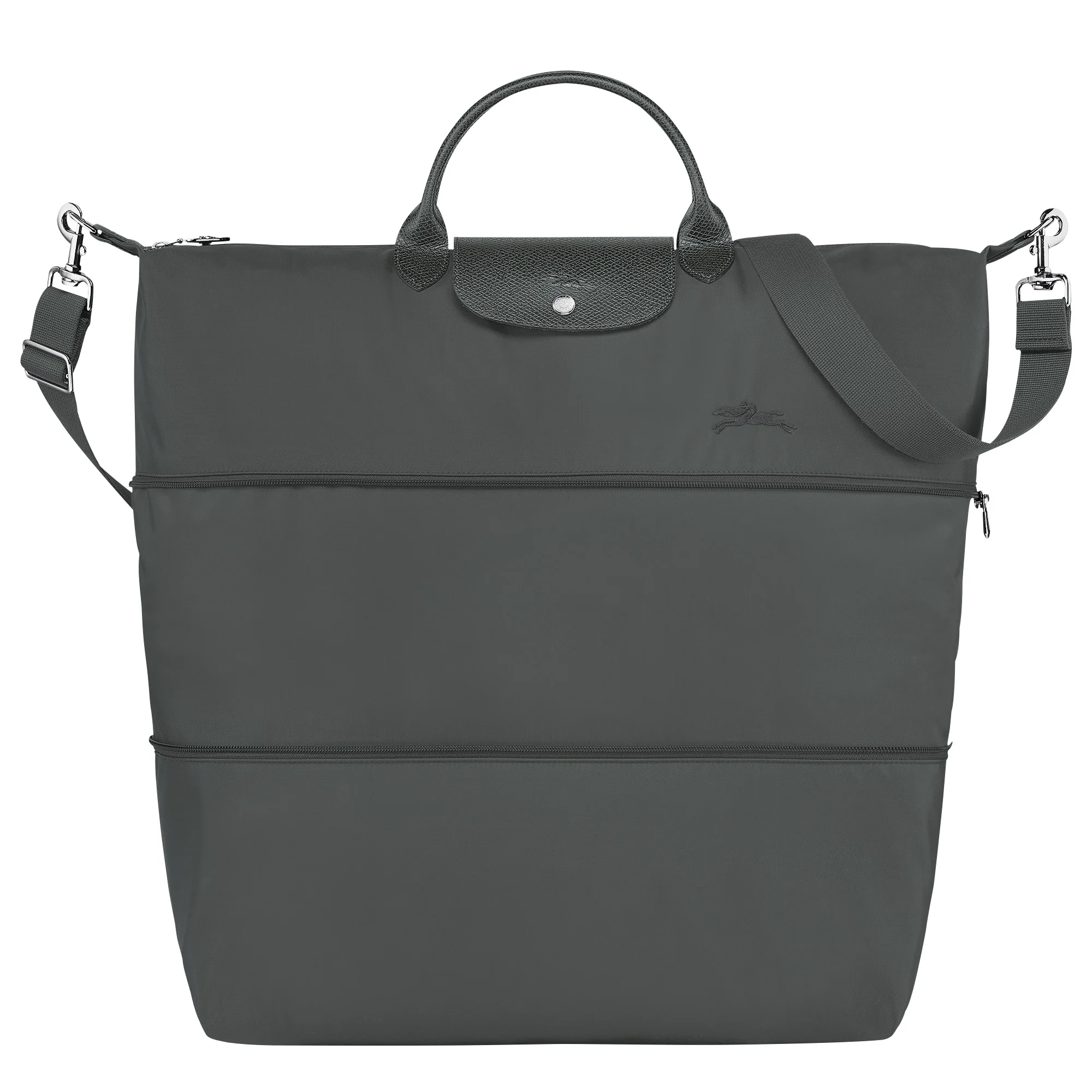 Le Pliage Green Travel bag expandable Graphite - Recycled canvas - 1