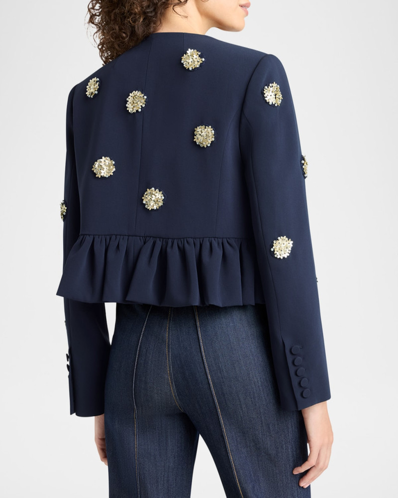 Cinq à Sept Zellie Flower Dots Crepe Jacket outlook