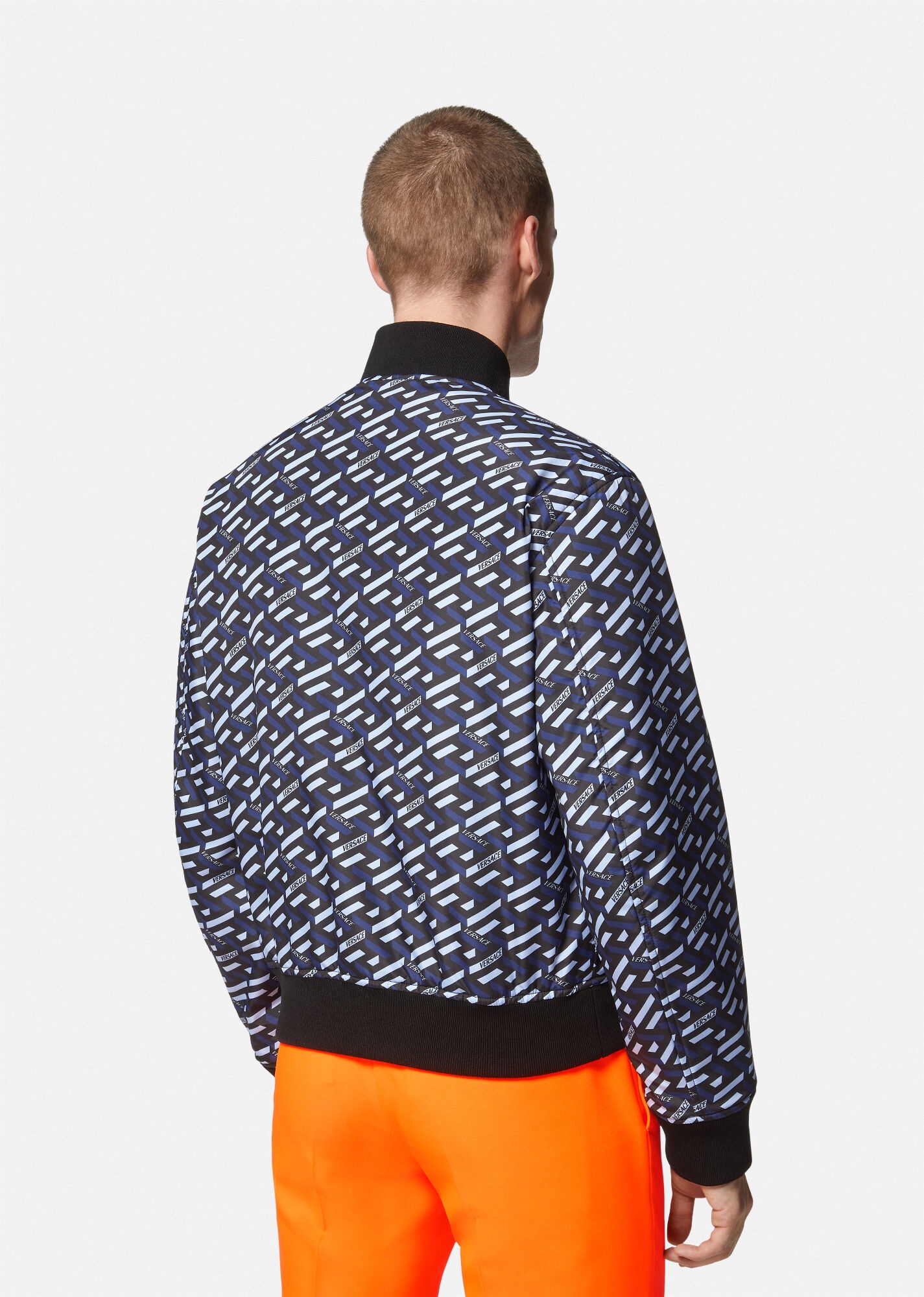 Reversible La Greca Bomber Jacket - 6