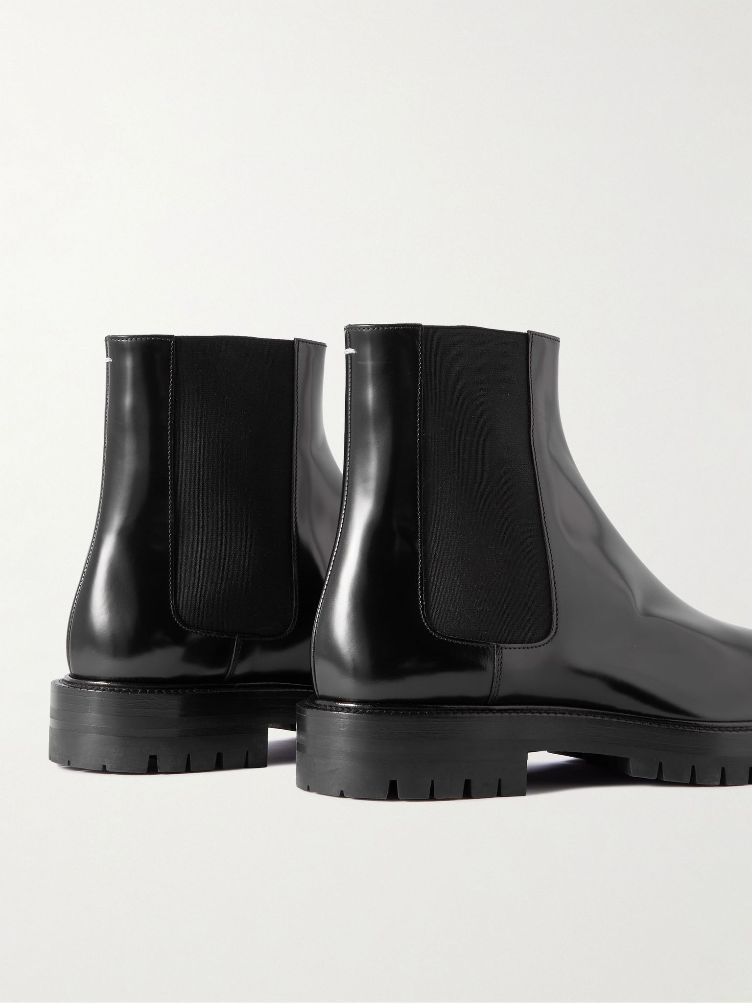 Tabi Patent-Leather Chelsea Boots Black - 5