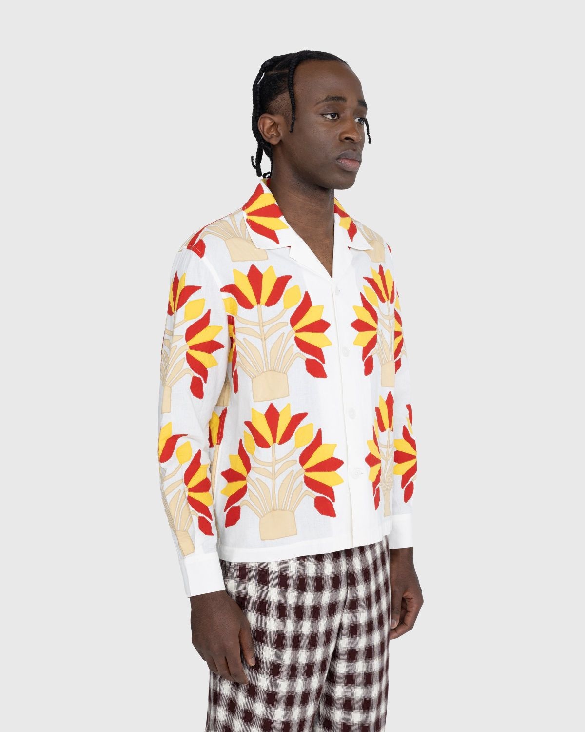 bode – Foliage Applique Long-Sleeve Shirt Multi - 3