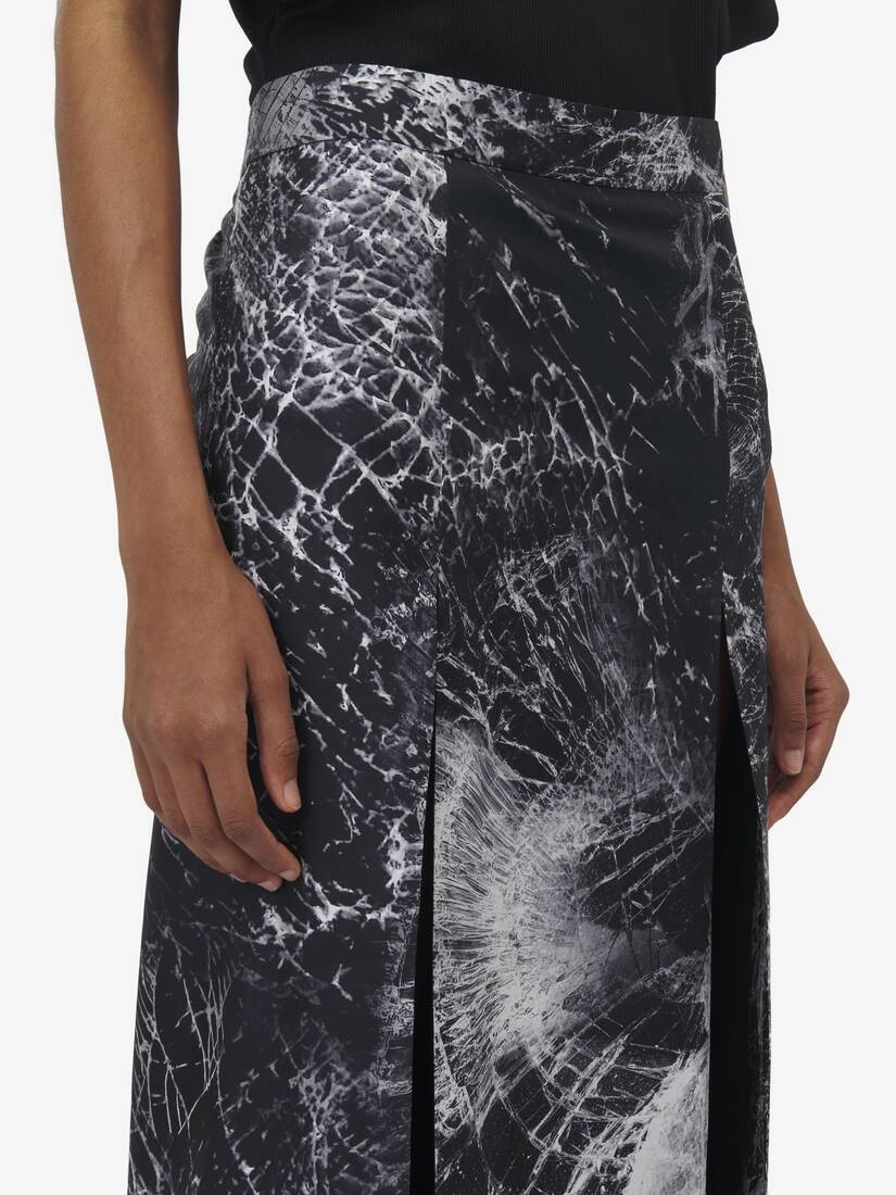 Smashed Screen Double Slit Skirt - 5