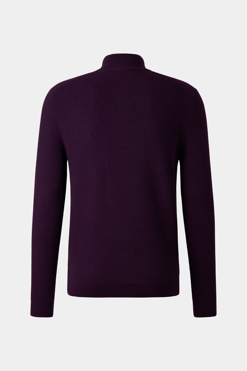 BOGNER Derek half-zippered sweater in Plum outlook