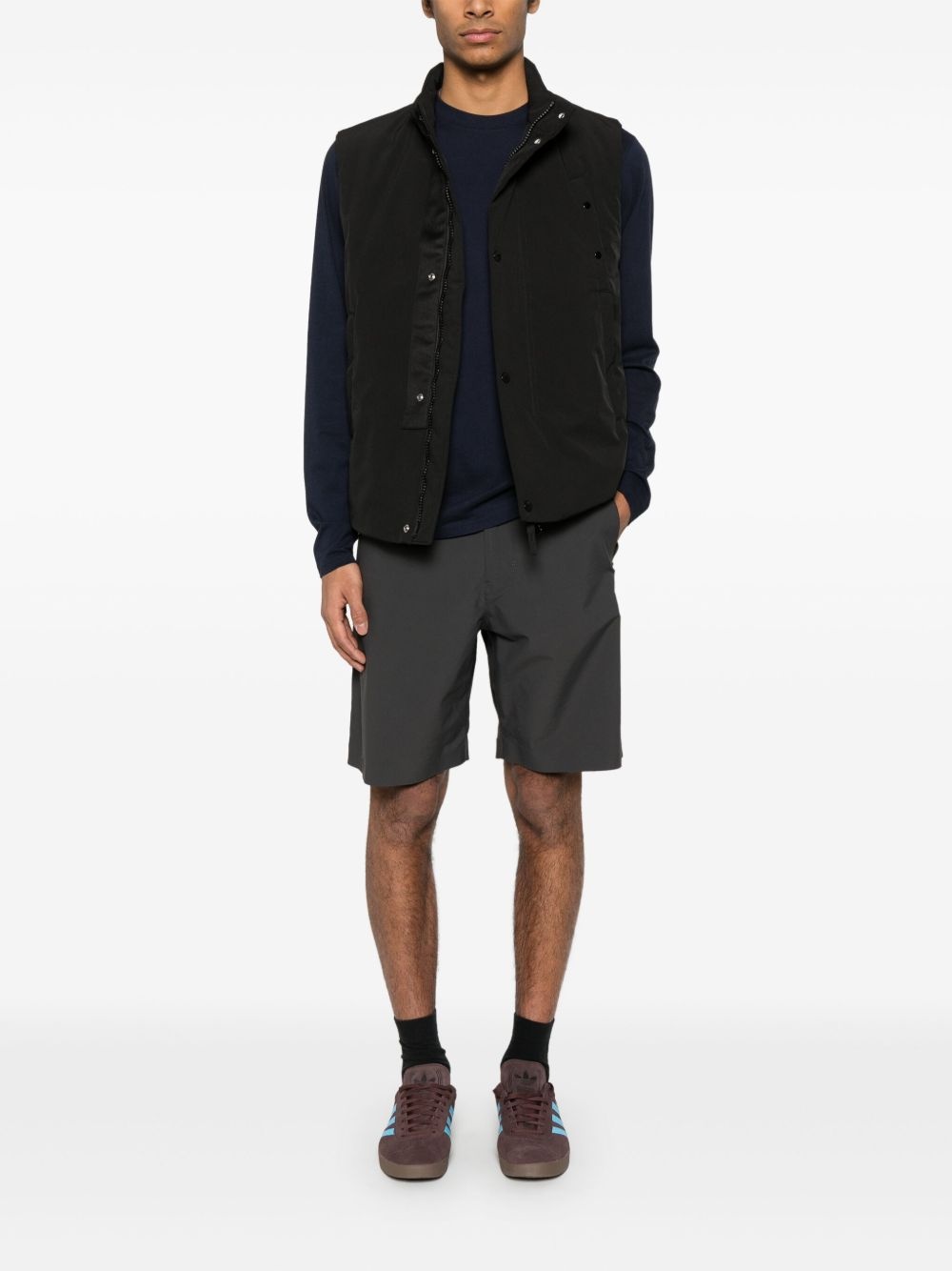 logo-embroidered shorts - 2