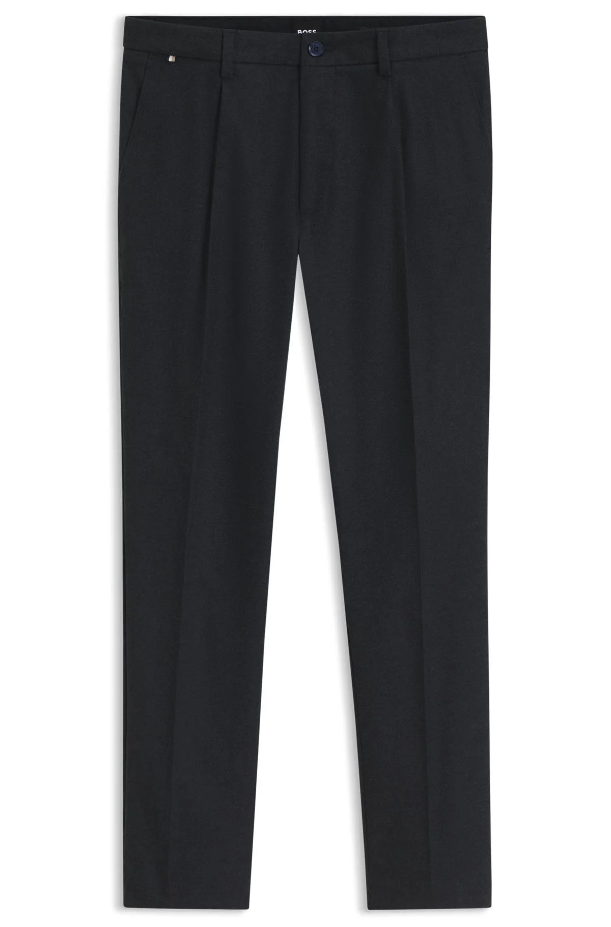 MODERN-FIT PANTS IN STRETCH MELANGE FABRIC - 1