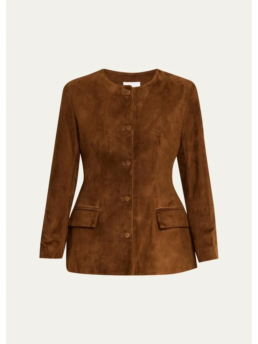 Contoured Suede Jacket - 1