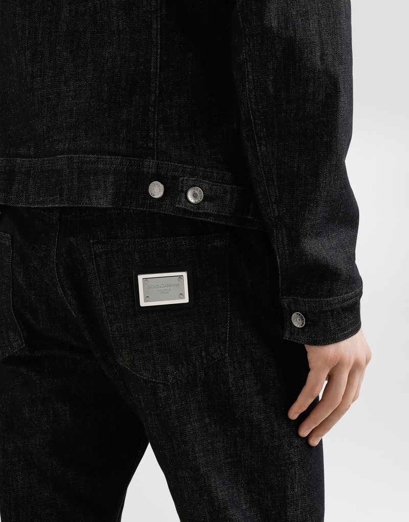 Regular-fit cotton jeans with tag 5