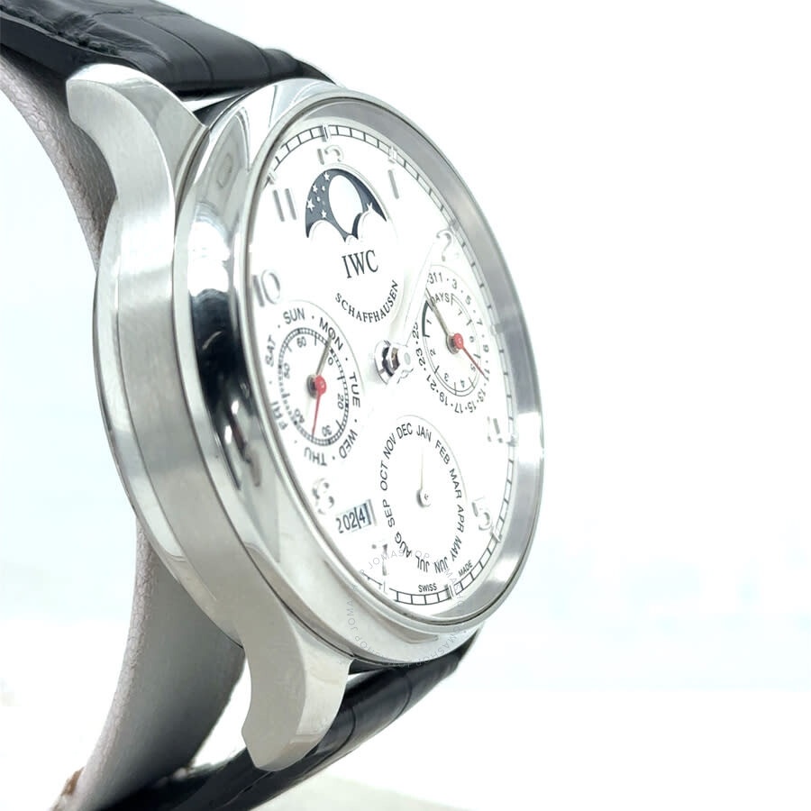 Pre-owned IWC Portuguese Perpetual Calendar Silver Dial Men's Watch IW502308 - 3