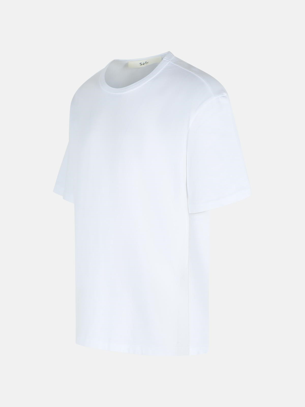'MAURO' WHITE COTTON T-SHIRT - 2