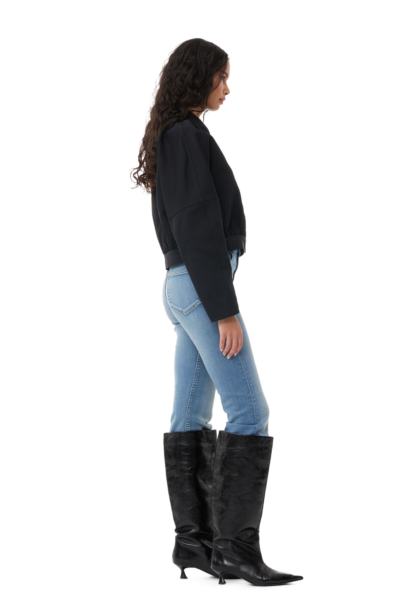 BLACK HEAVY TWILL SHORT JACKET - 5