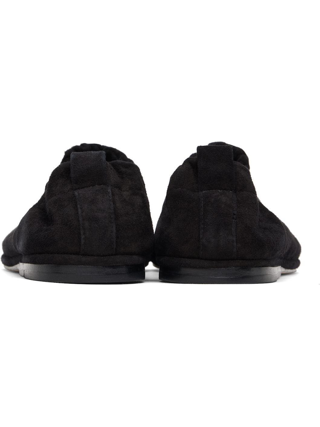 Black Suede Banded Ballerina Flats - 2