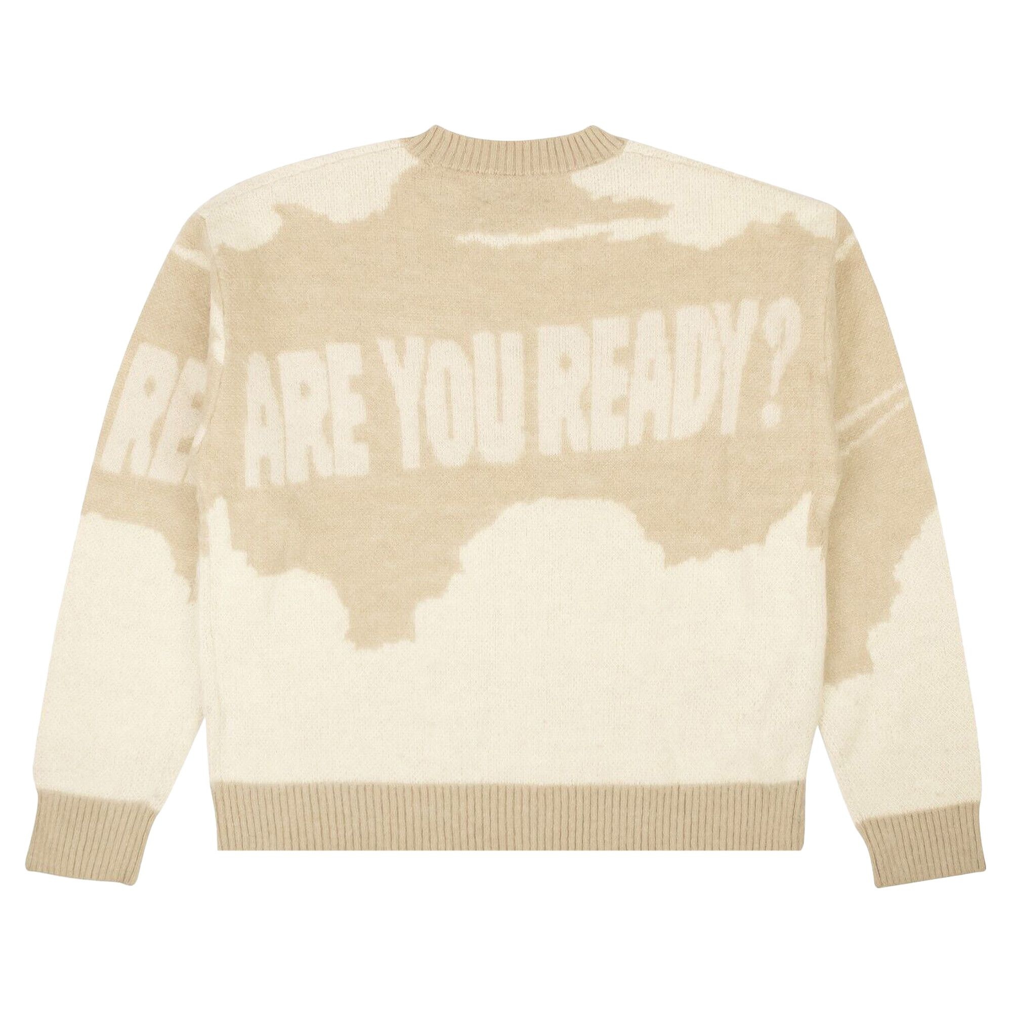 Who Decides War Are You Ready Crewneck Sweater 'Beige' - 2