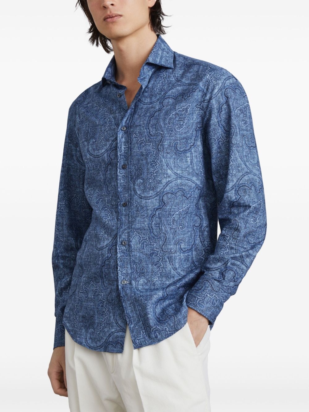 patterned jacquard cotton shirt - 2