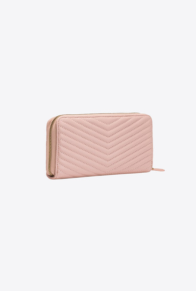 PINKO ZIP-AROUND WALLET IN CHEVRON-PATTERNED NAPPA LEATHER outlook