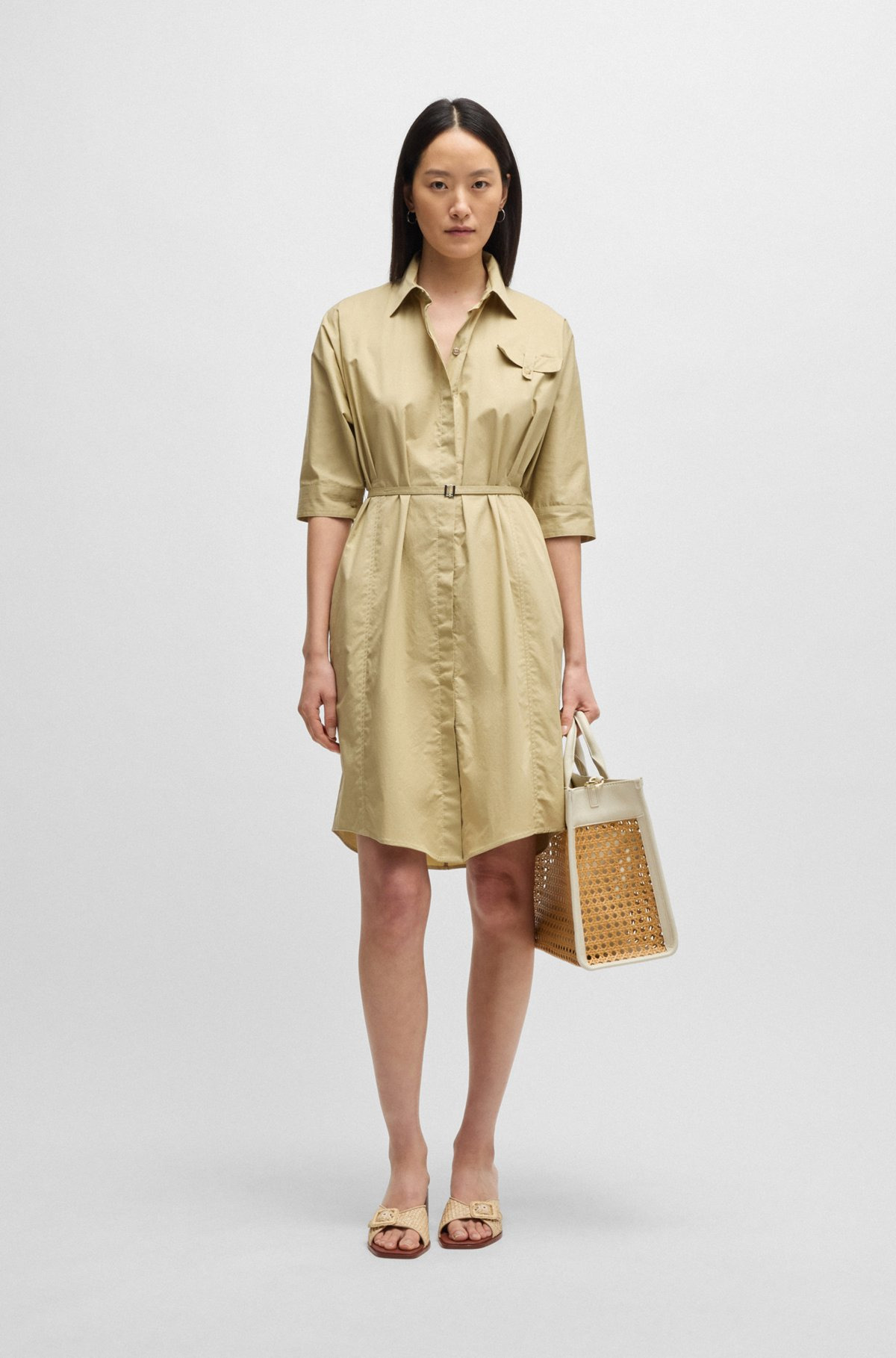 RAFFIA MULES WITH LEATHER TRIMS - 3